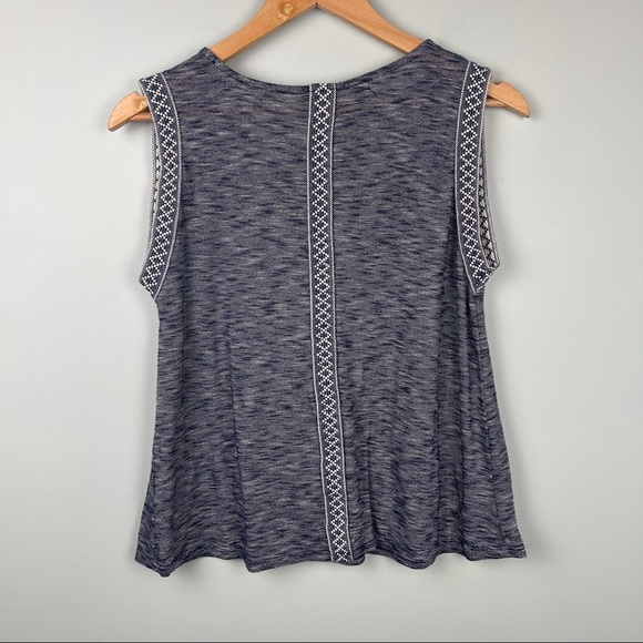 Anthropologie W5 Marled Embroidered Tank - Picture 3 of 5